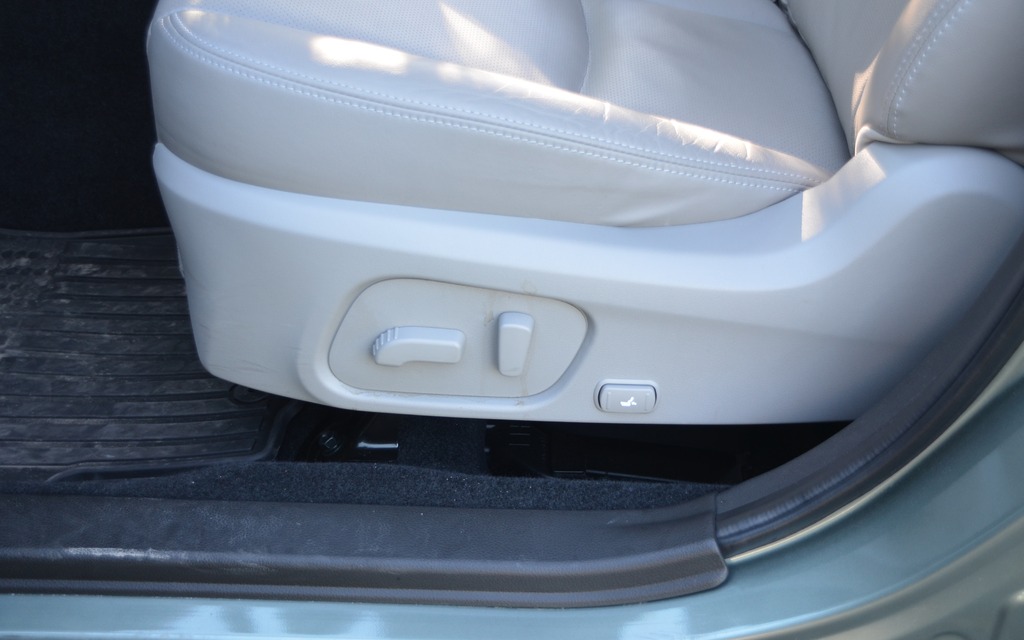   The driver’s seat can be adjusted in multiple directions.