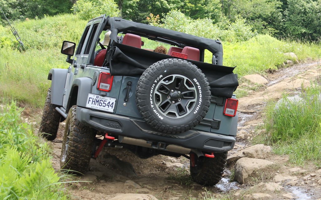 The trail wasn’t especially challenging for the Wrangler.