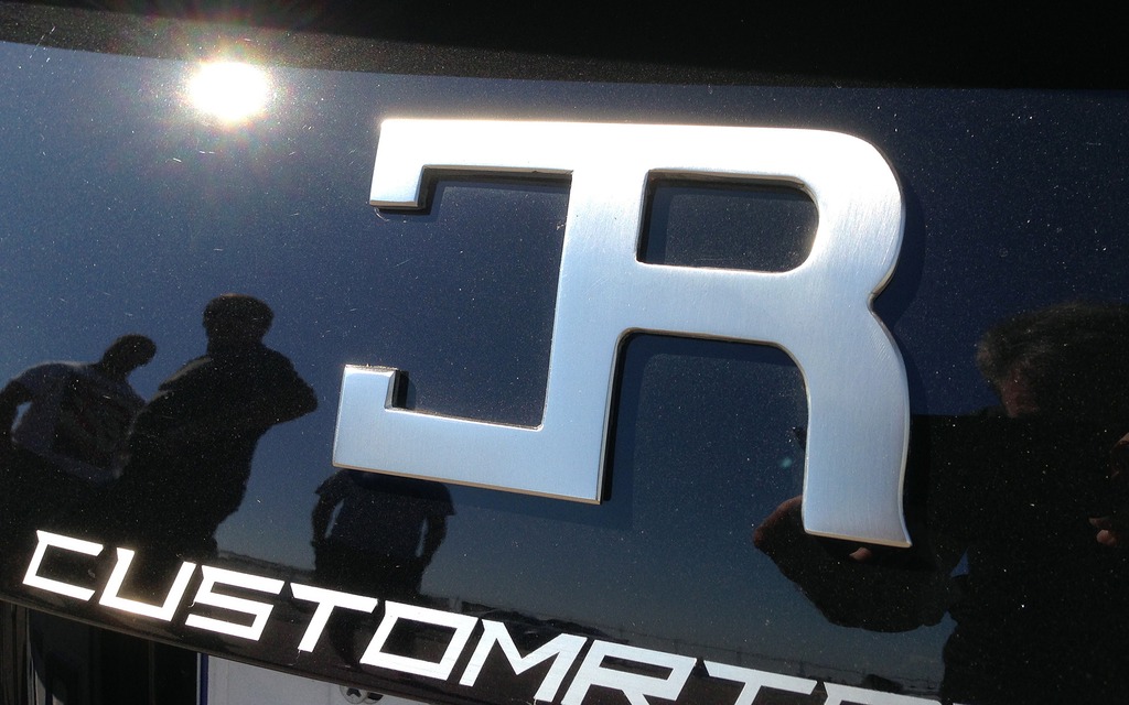 This hand-made inverted C aluminum logo is a nod to Ettore Bugatti’s EB.