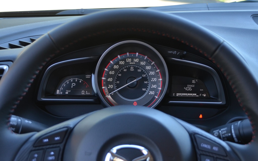 The GX and GS versions have a big, easy-to-read odometer.