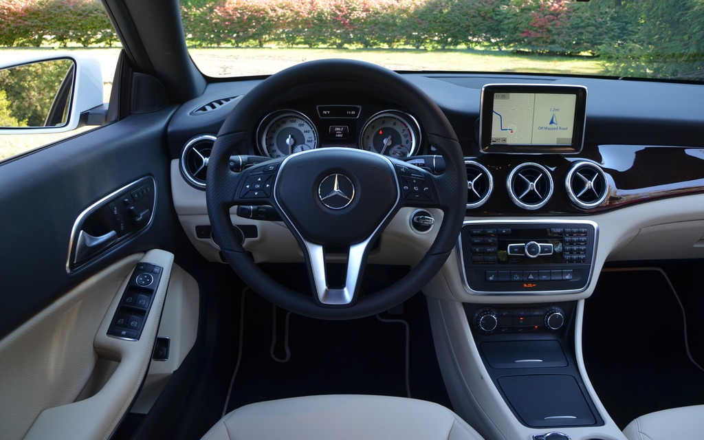  There are wood accents in the CLA 250 instead.