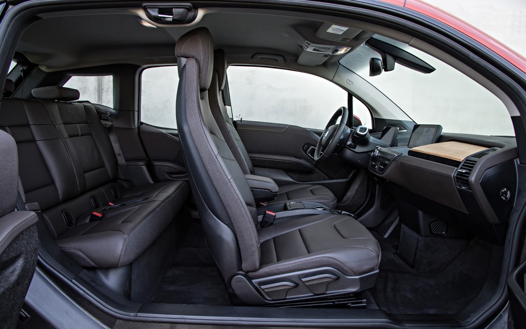 Accessing the back seats is made easier by two opposing half-doors.