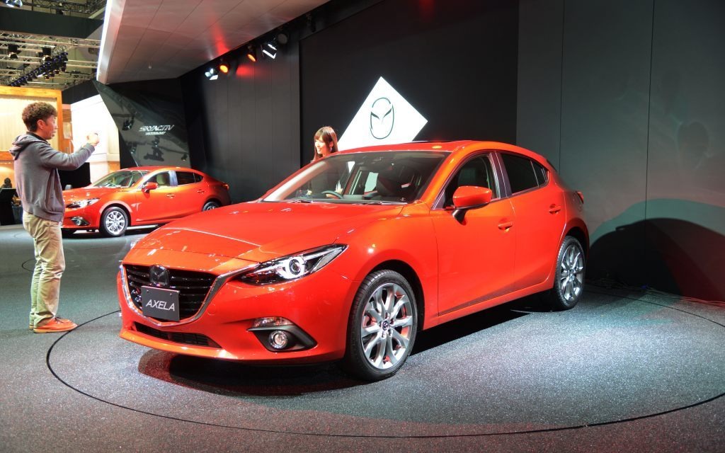 La Mazda Axela, notre Mazda3, faisait ses débuts en sol japonais.