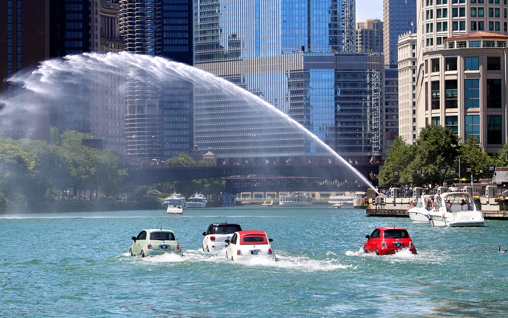 Fiat 500 amphibies à Auburn Hills 