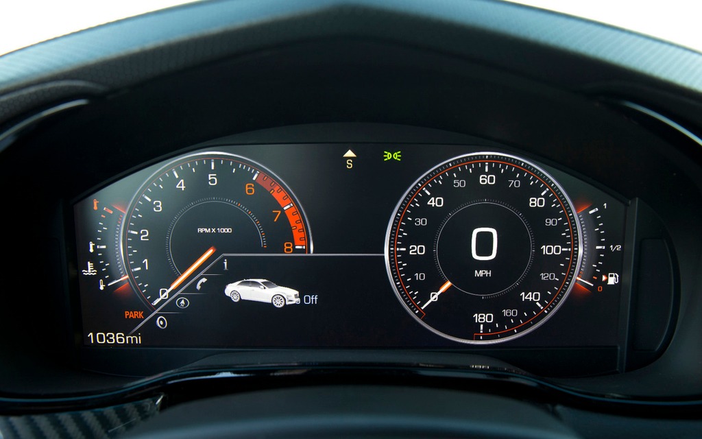 The indicator dials are in fact one electronic display screen.
