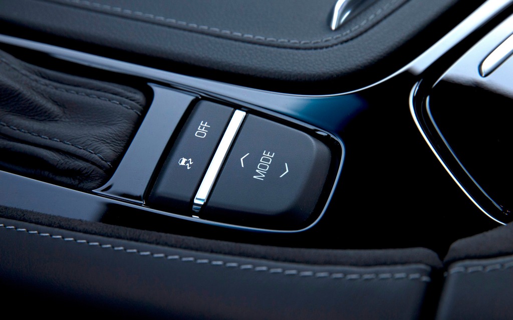 The “mode” button helps regulate the Magnetic Ride suspension.