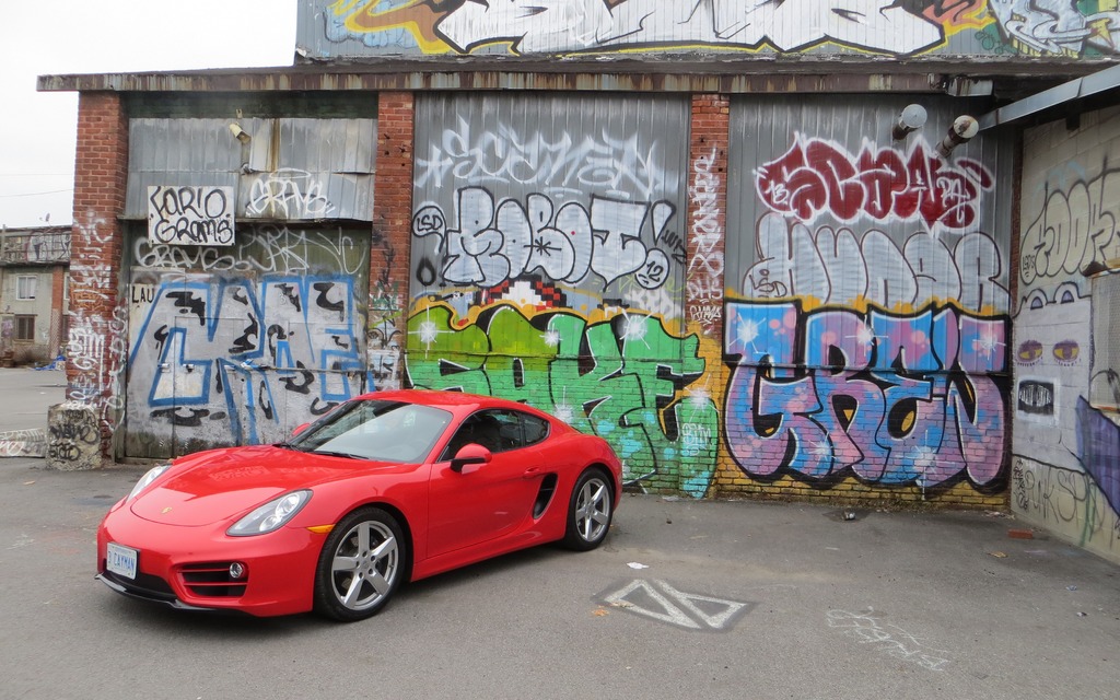 The all-new 2014 Porsche Cayman sticks out from the rest of the pack.