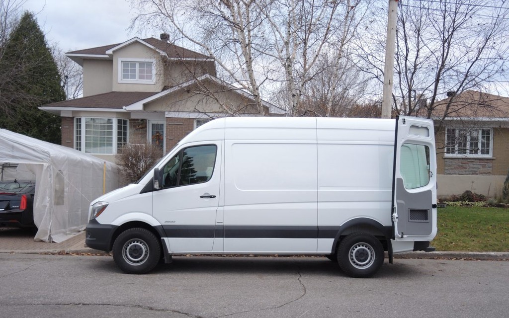  The high roof version lets you stand up in the cargo hold.