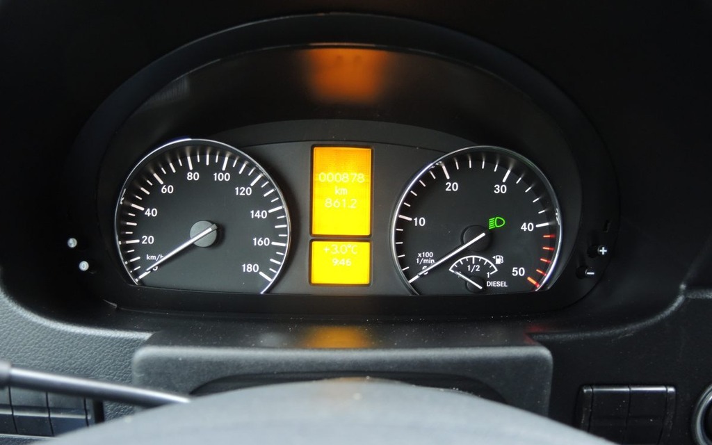 The indicator dials are simple and easy to read.