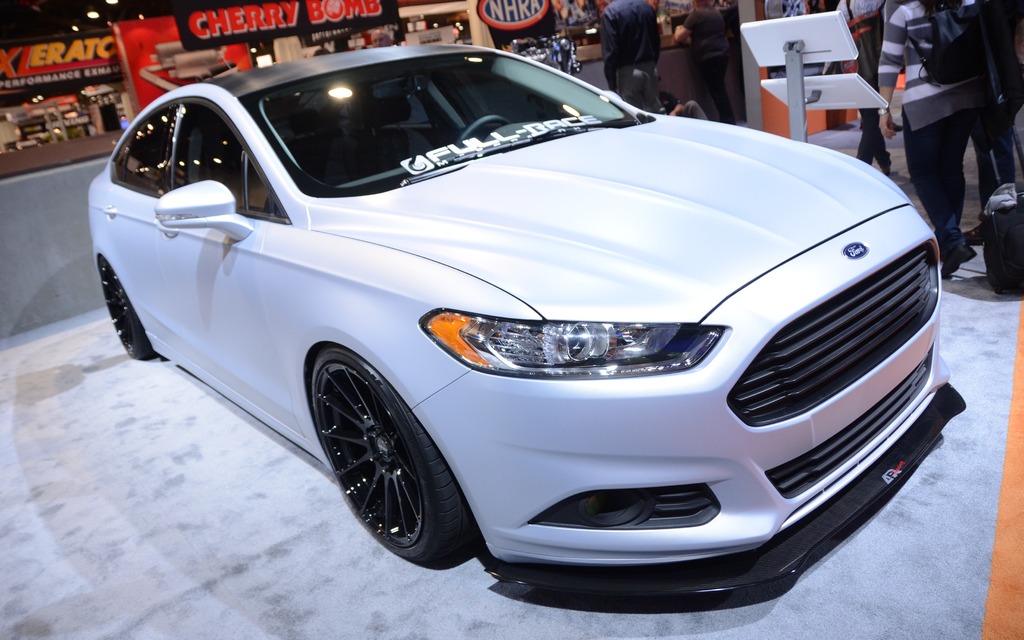 2013 Ford Fusion with a few aftermarket accessories at the 2013 SEMA Show.