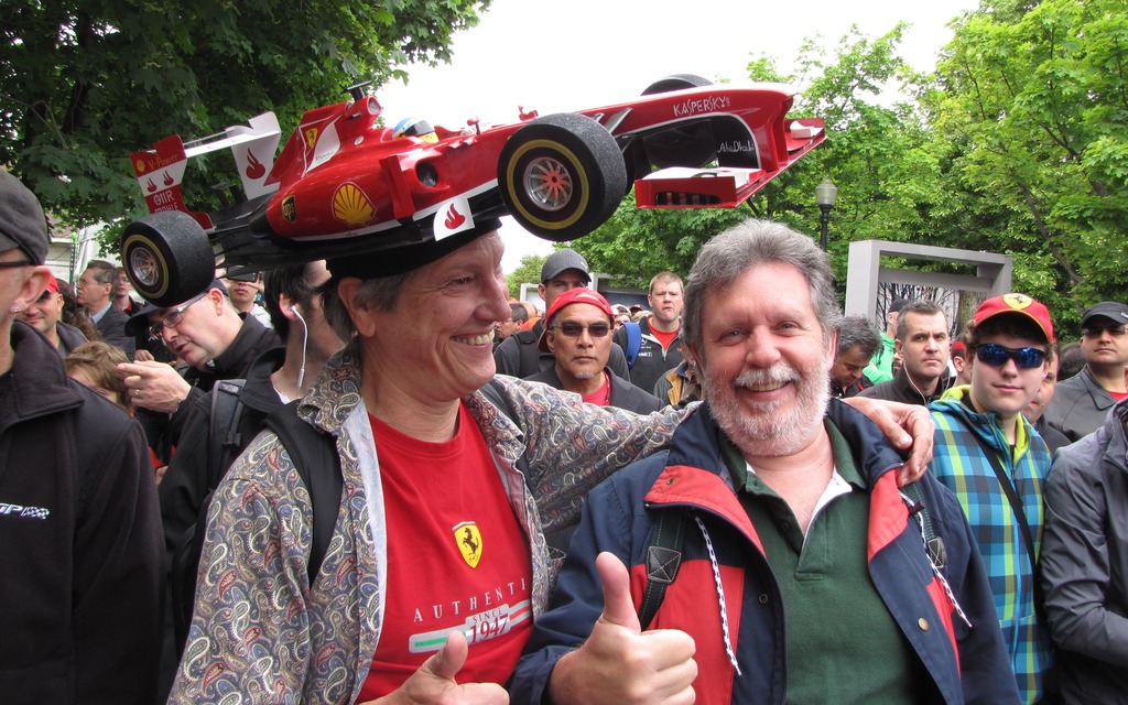 Jean-Charles Lajeunesse et un fan du Grand Prix du Canada
