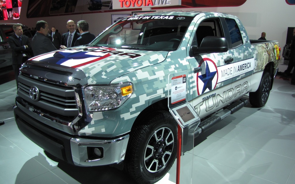 9- Le Toyota Tundra qui se vante d’être assemblé en Amérique.