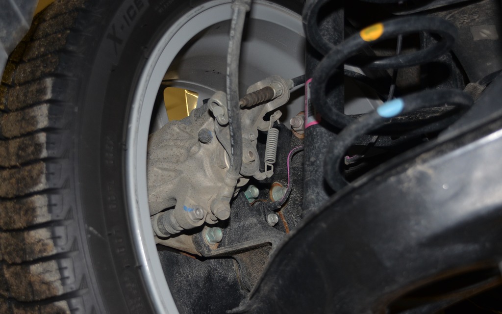 The rear brakes in detail.