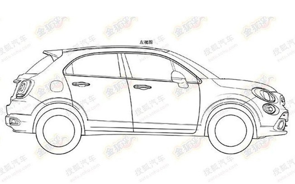 Fiat 500X Sketch