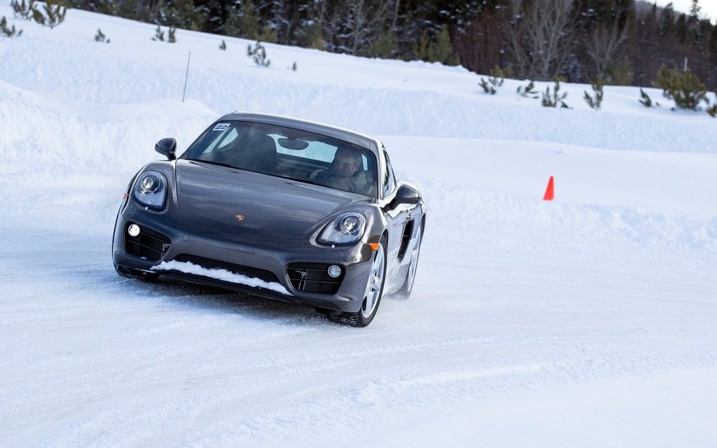 Here I am sliding away in a Cayman.