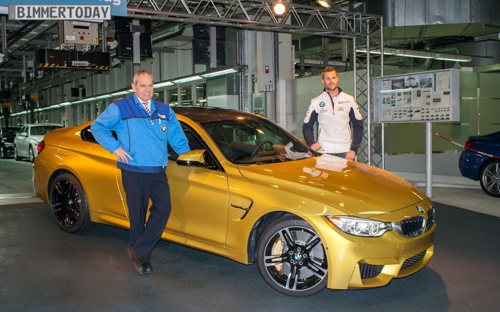 Munich Plant Manager Hermann Bohrer and DTM BMW Driver Martin Tomczyk 