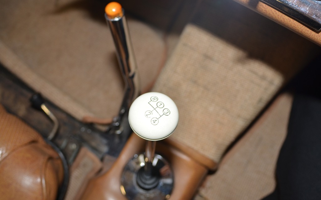 The manual transmission has four synchronized gears.
