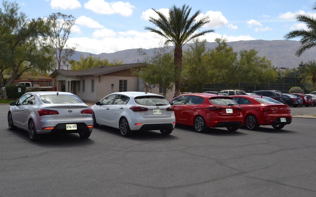 2014 Kia Forte5s and Koups, all lined up!