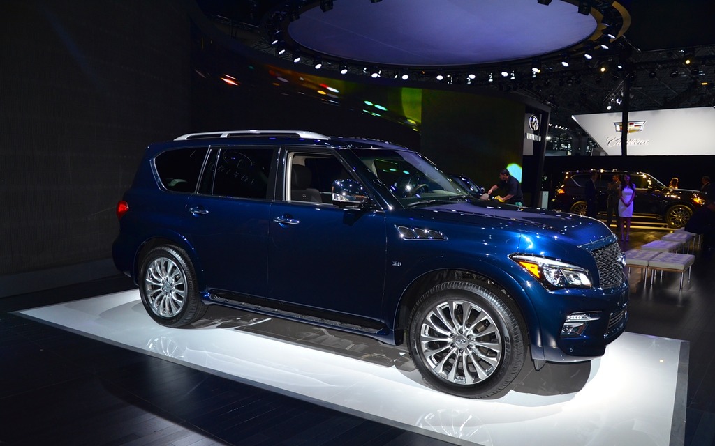 The Infiniti QX80 at the 2014 New York Auto Show