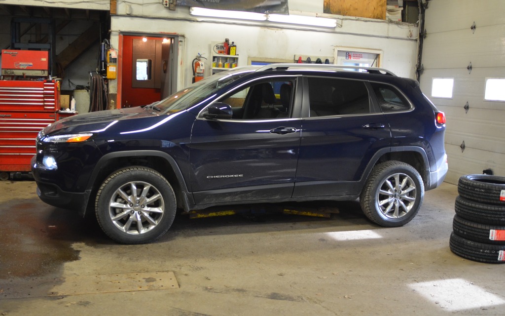 Our Cherokee, minutes before it was hoisted up into the air. 