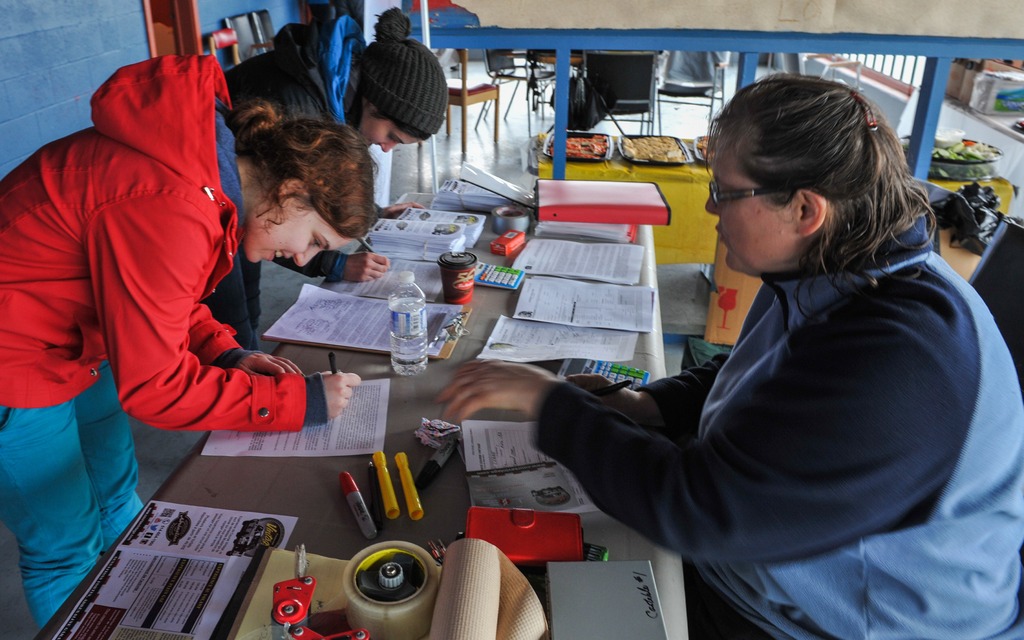 Sylvie Leclair au travail.