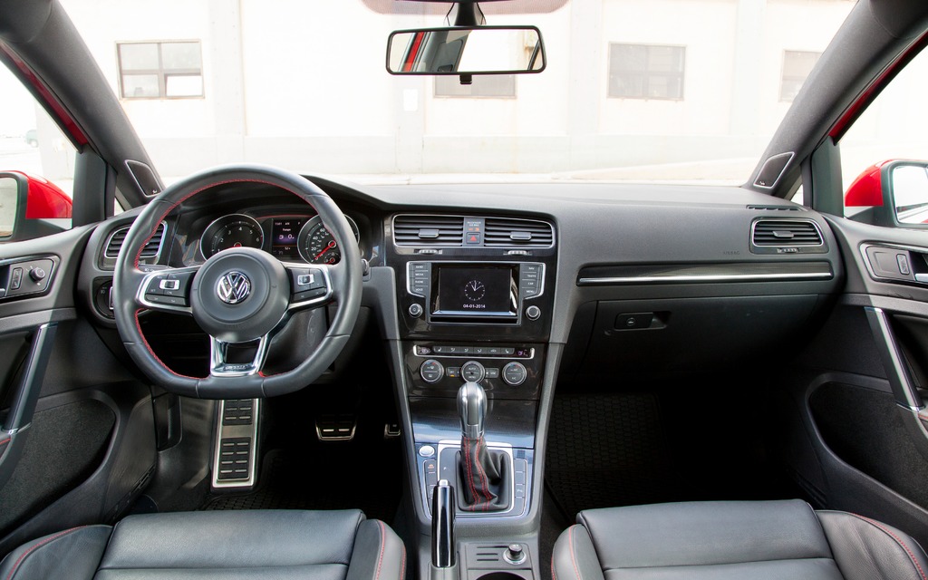 The interior of the GTI equipped with a dual-clutch DSG