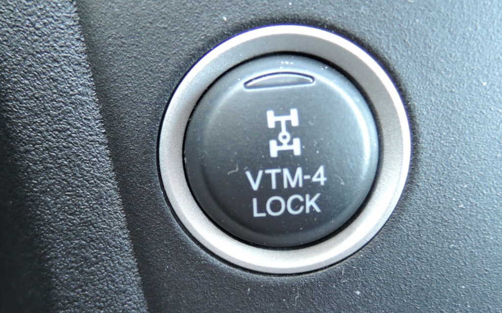 Button to lock the AWD system.