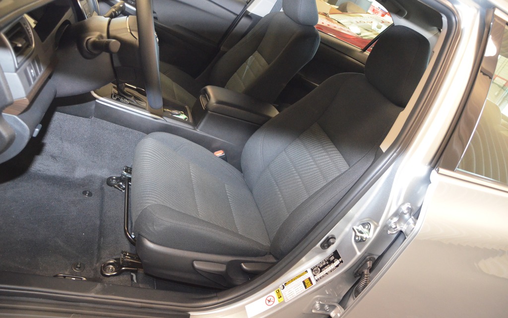 The front seats of the LE.