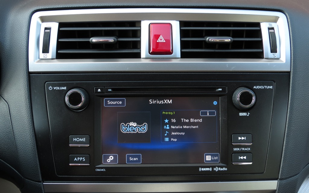 The optional seven-inch touch screen.