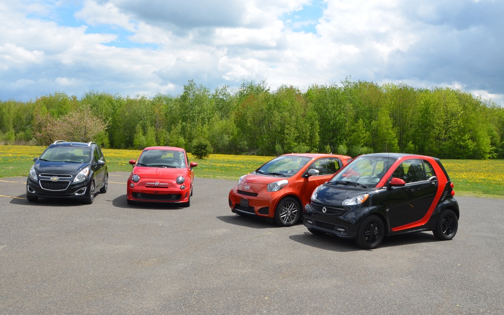 Chevrolet Spark, Fiat 500, Scion iQ et smart