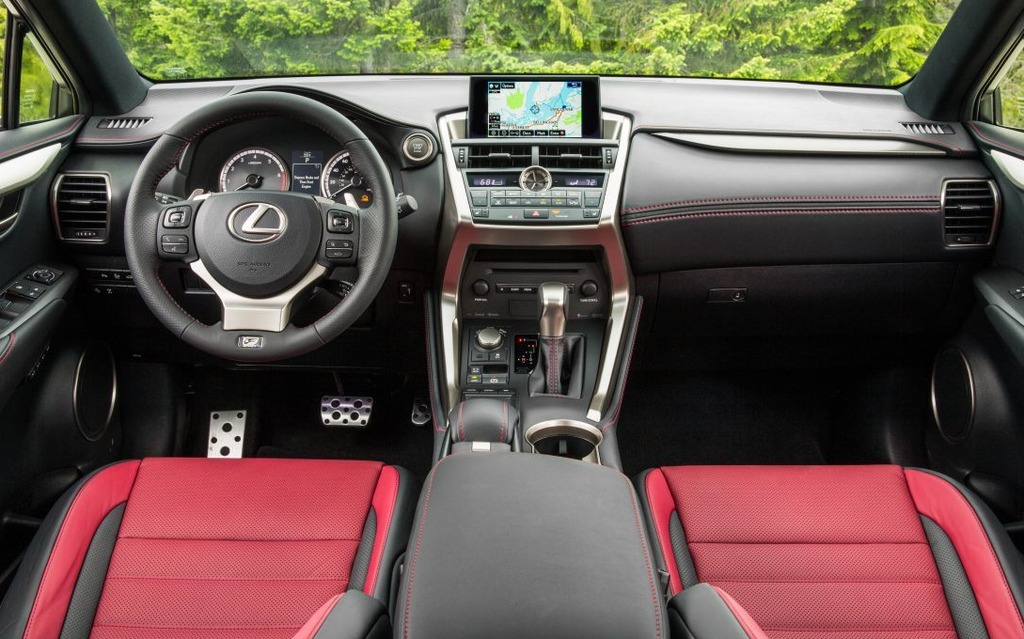 The F Sport model comes with sport seats and a distinctive dashboard.