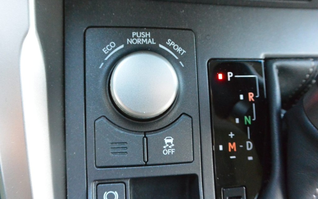 There are three settings for the NX 200t: Eco, Normal and Sport.
