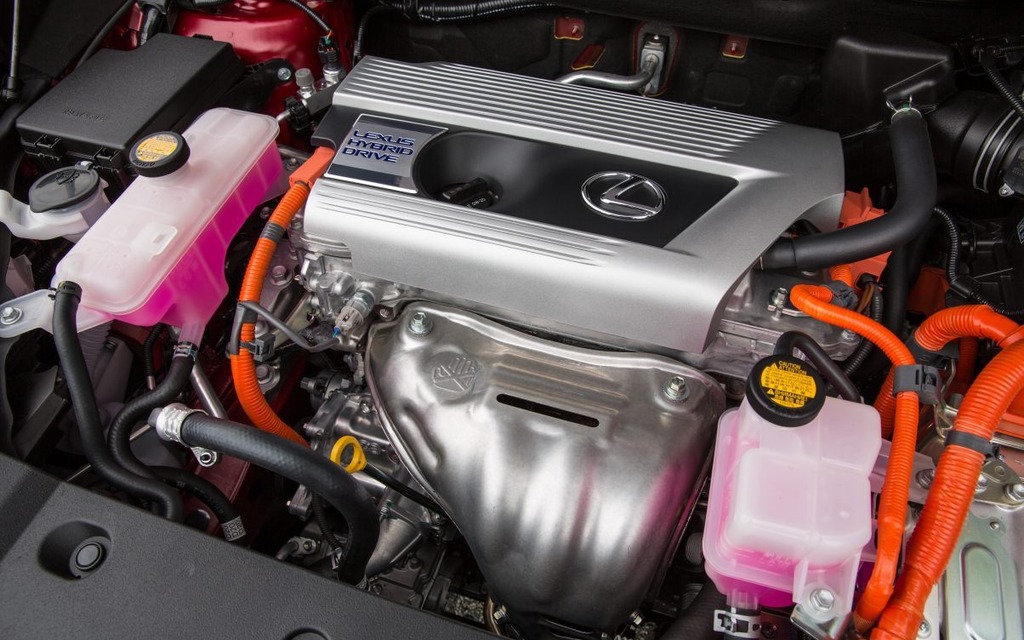 The NX 300h’s engine is a 2.0-litre four-cylinder.