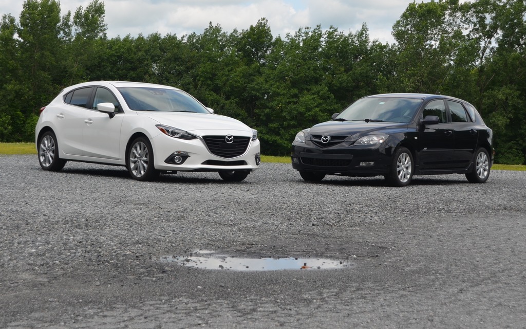 Pas de doute, la nouvelle Mazda3 est plus massive que l'ancienne!