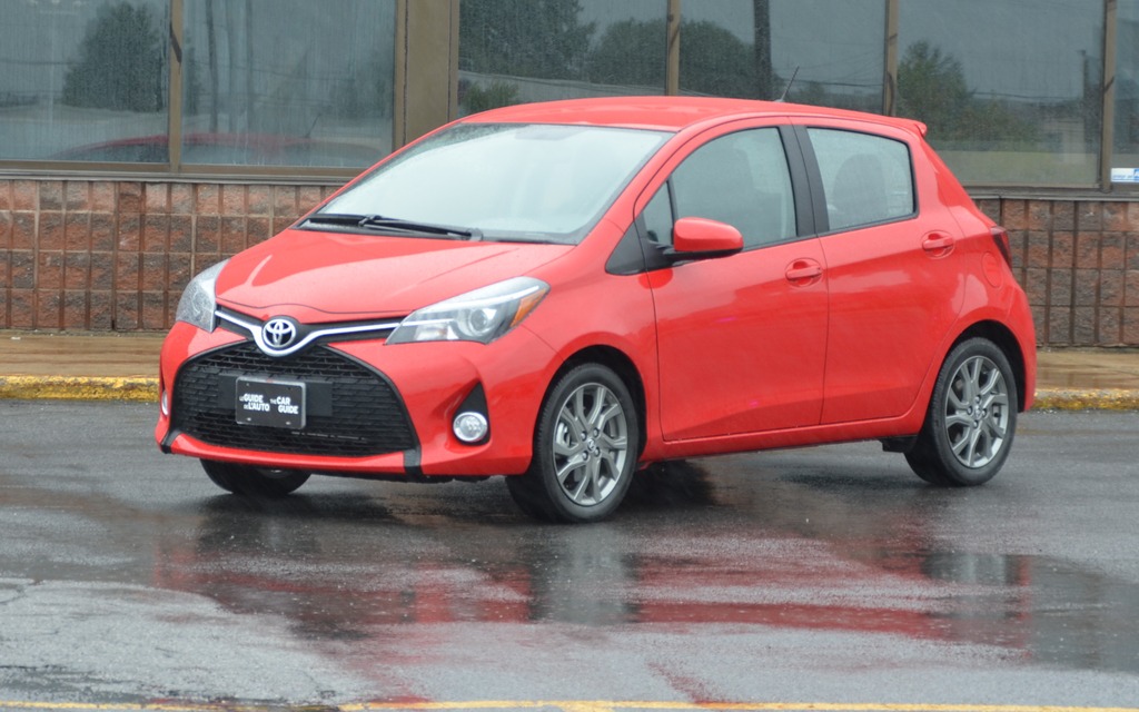 The 2015 Yaris has an all-new look.