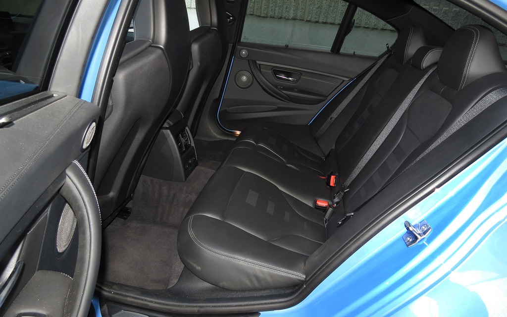 The perfectly usable rear seats in the M3.