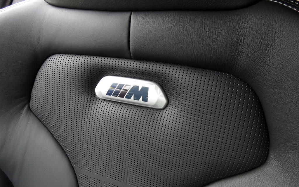 The M badge on the front seats.