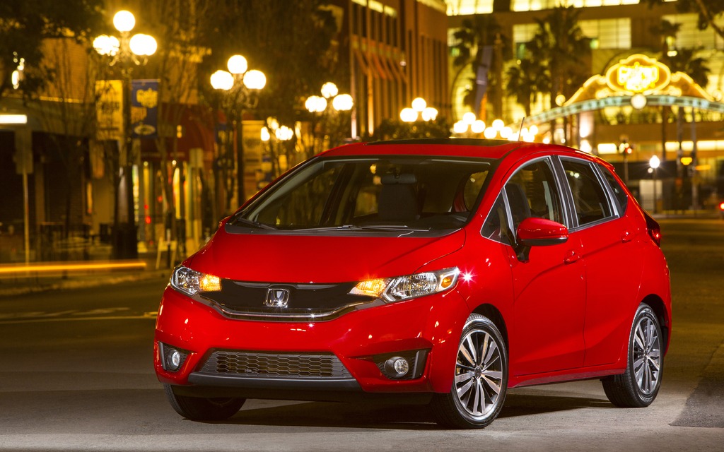 The 2015 Fit features more dynamic styling.
