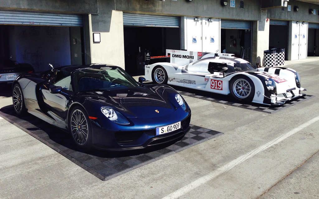 The 918 Spyder and its racing brethren, the 919 Hybrid racecar.