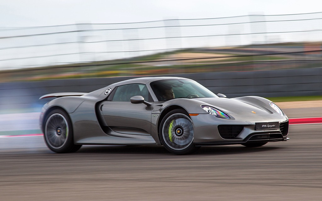 With 944 pound-feet of torque, the 918 Spyder can easily break traction.