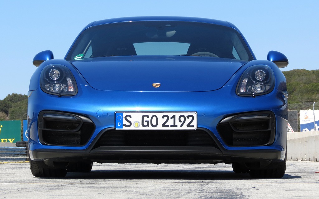 According to Porsche, the Cayman GTS' new front looks like the 918 Spyder.