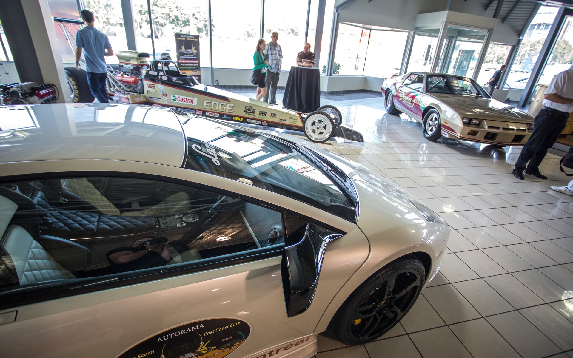 La Lamborghini utilisée par John Force à Sanair