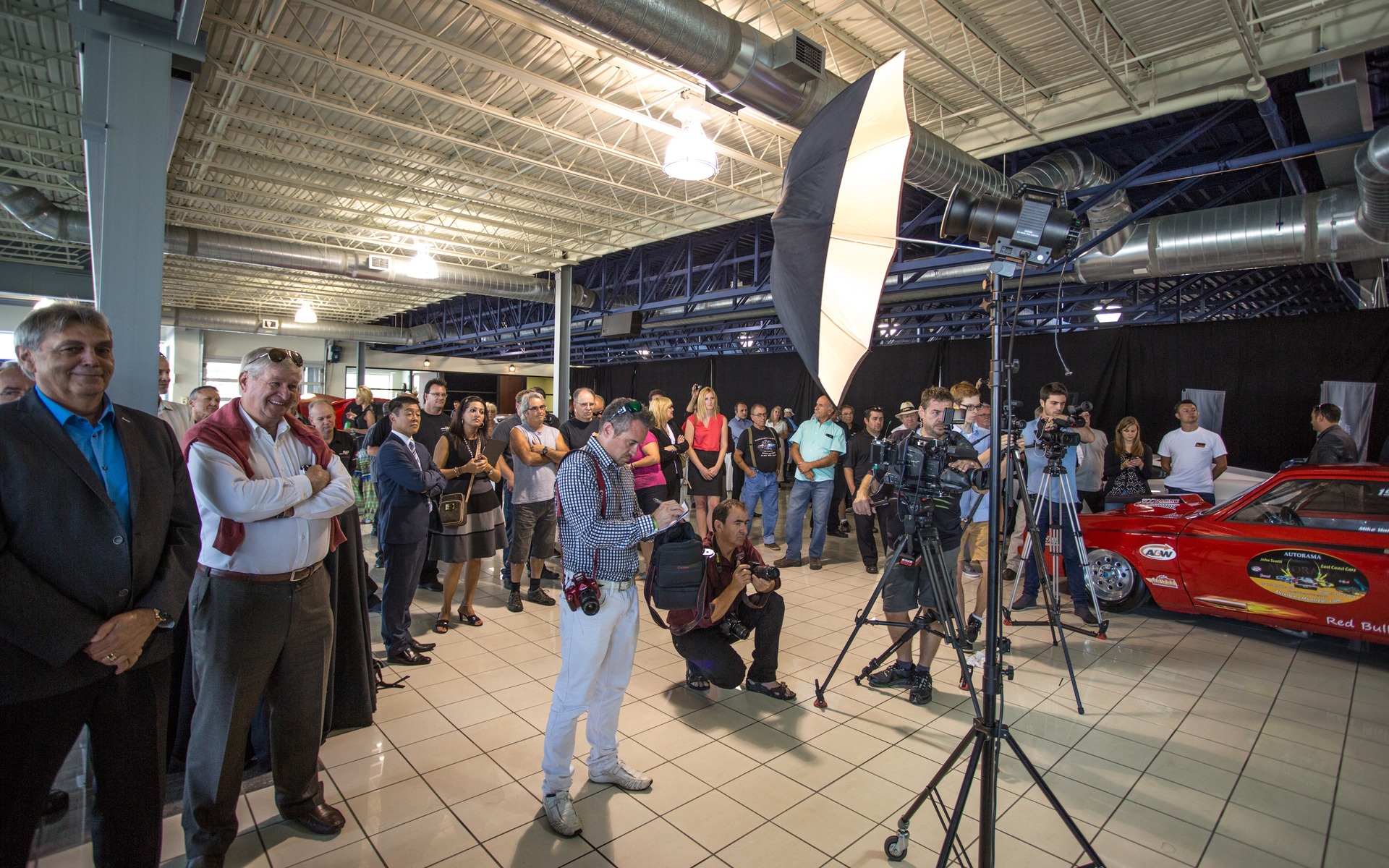 Plusieurs médias sur place