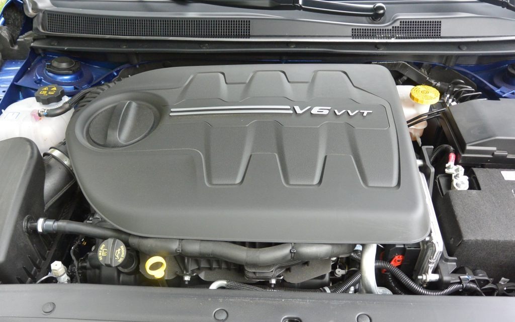 The 3.6-litre Pentastar V6 delivers 295 horsepower.
