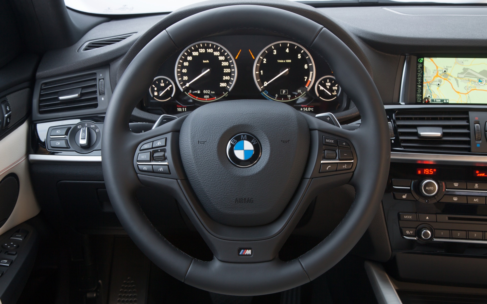 The M Line offers a unique steering wheel.