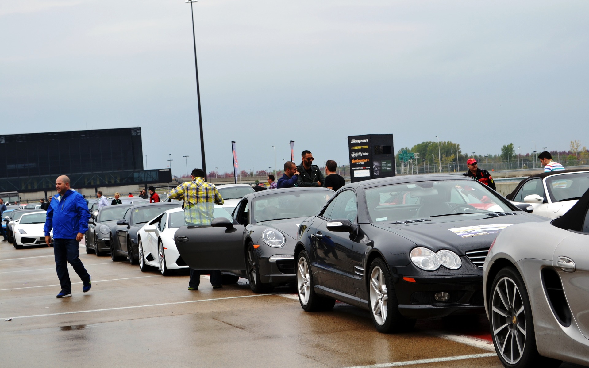 After a few snapshots, the cars headed over to the track.