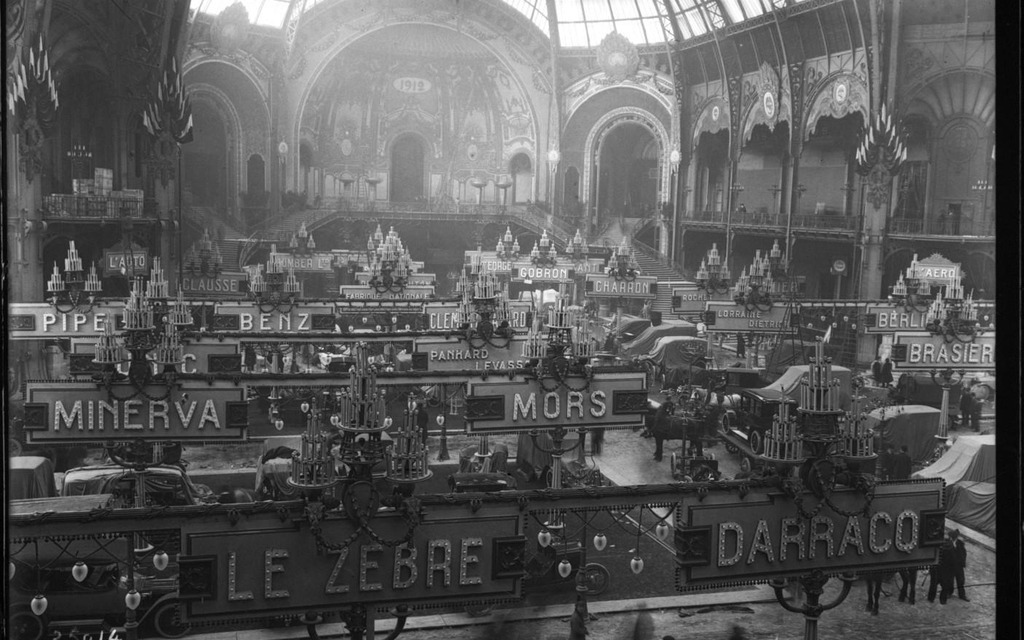 Exposition interantionale d'automoibile at the Grand Palais (1912).