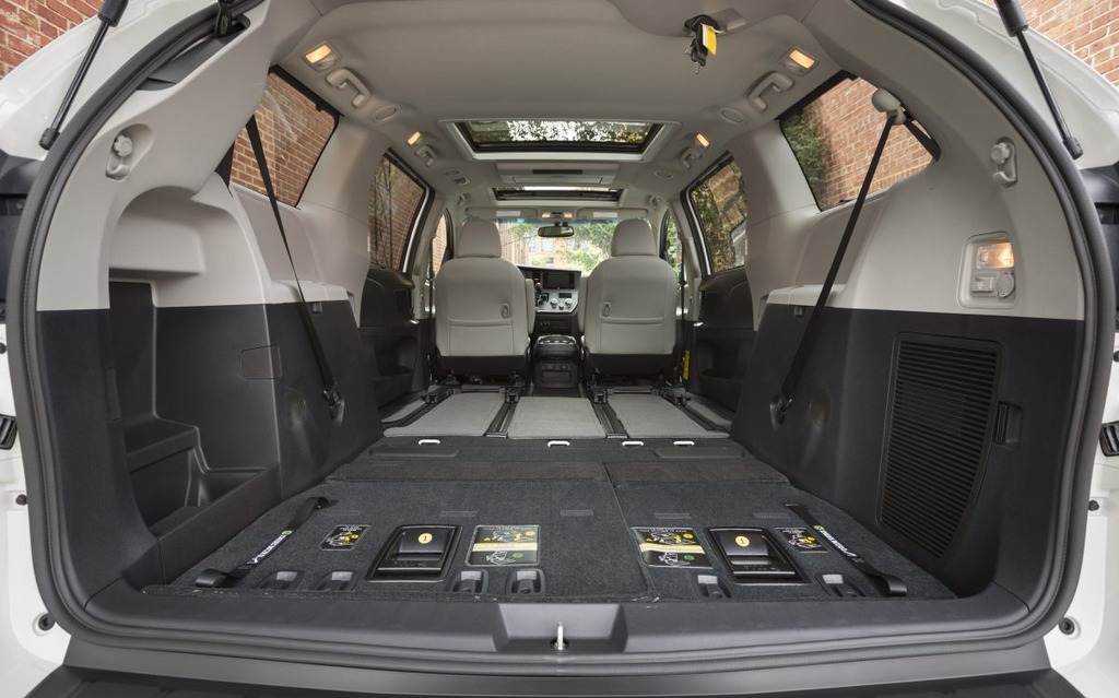 When the seatbacks are down, the total cargo capacity is 4250 litres.