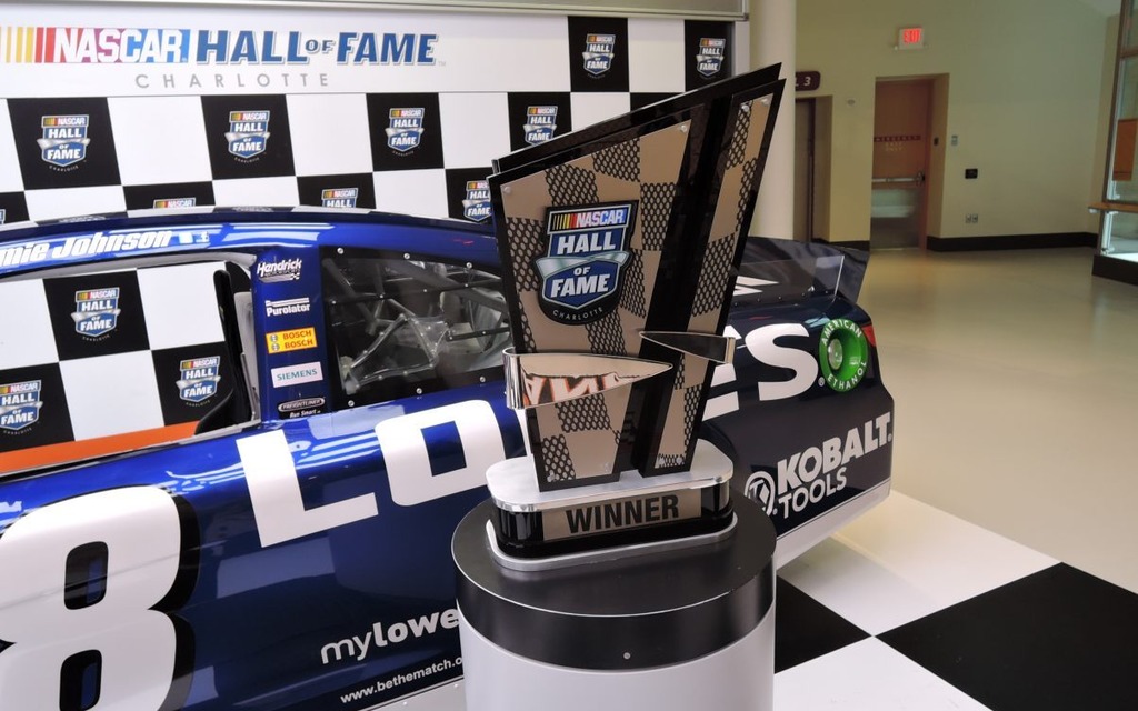 Le trophée remis aux membres du Temple de la renommée.