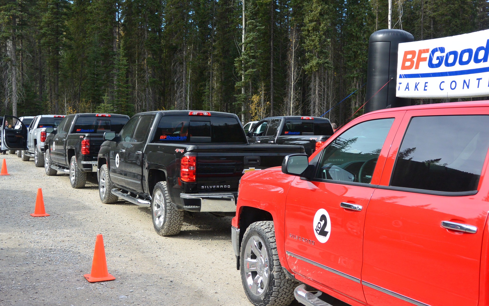 A fleet of about 20 Chevrolet Silverado trucks was used for this testing.